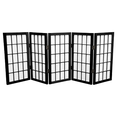 2 Ft. Tall 5 Panels Desktop Window Pane Shoji Screen - Oriental Furniture 2 2 Ft. Tall 5 Panels Desktop Window Pane Shoji Screen - Oriental Furniture - Image 2