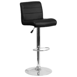 Flash Furniture Contemporary Vinyl Adjustable Height Barstool With Rolled Seat And Chrome Base -Baxton Studio Shop GUEST 1590e66e 1bc7 4344 a7f5 adf815e67939 1