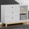 Delta Children Poppy 3 Drawer Dresser With Cubbies And Interlocking Drawers