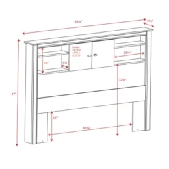 Queen Kallisto Bookcase Headboard With Doors Black - Prepac -Baxton Studio Shop GUEST 15f0389b d8f1 43c0 8ac4 2c81aa1a42eb