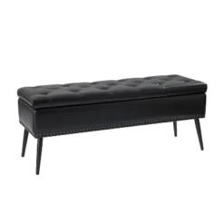 Arnold Upholstered Flip Top Storage Bench With Tufted Design | ARTFUL LIVING DESIGN -Baxton Studio Shop GUEST 16e1f097 6e28 4c4d b350 aaf6a280cb46