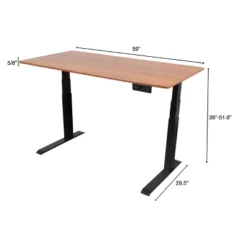 Stand Up Desk Store Dual Motor Electric Adjustable Height Standing Desk With EZ Assemble Steel Frame -Baxton Studio Shop GUEST 16f4b877 74e2 4f5e 8147 2dd464674190