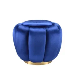 19" Heiress Ottoman Sapphire Blue Velvet - Acme Furniture