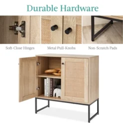 Best Choice Products 2-Door Rattan Storage Cabinet, Accent Furniture, Cupboard W/ Non-Scratch Foot Pads -Baxton Studio Shop GUEST 1897709d 4911 440c aa9a af8e5405b510