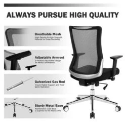 Costway Ergonomic Mesh Office Chair Sliding Seat Height Adjustable W/ Armrest -Baxton Studio Shop GUEST 18ab5acb cc58 42c0 a61d ca157f4c54ed