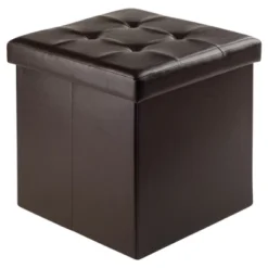 Ashford Storage Ottoman With Accent Stools Faux Leather - Winsome -Baxton Studio Shop GUEST 18b2c881 3cdd 42a4 9958 dc1756a7d199