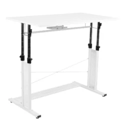 Flash Furniture Work From Home Kit - White Adjustable Computer Desk, LeatherSoft Office Chair And Inset Handle Locking Mobile Filing Cabinet -Baxton Studio Shop GUEST 1925c919 5b50 4b96 ba91 96126e82aa47 1