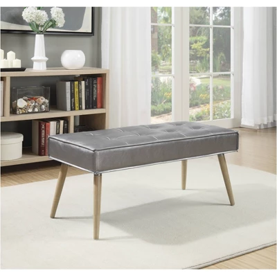 Amity Bench Pewter - OSP Home Furnishings 1 Amity Bench Pewter - OSP Home Furnishings