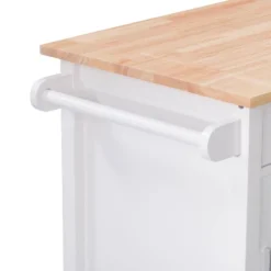 Sage Wood Kitchen Cart White - CorLiving -Baxton Studio Shop GUEST 1a3061e5 69fe 46a7 b866 eab3560a5500