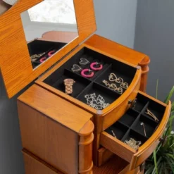 Marie Jewelry Armoire Oak - Powell Company -Baxton Studio Shop GUEST 1a76cec4 9264 4758 ac56 07ff79f97986