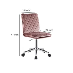 Fabric Upholstered Office Chair Pink/Silver - Benzara 7 Fabric Upholstered Office Chair Pink/Silver - Benzara -Baxton Studio Shop GUEST 1a8d3357 8594 49f5 805e 6a07070dc590