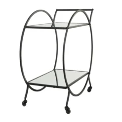 Contemporary Glam Metal Bar Cart - Olivia & May