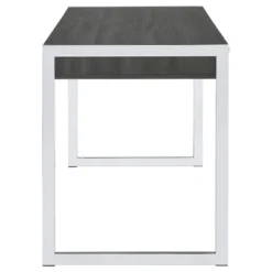 Wallice 2 Drawer Writing Desk With Chrome Base Weathered Gray - Coaster -Baxton Studio Shop GUEST 1b032d5a 80a6 4a15 a4b7 d4c7c374f164
