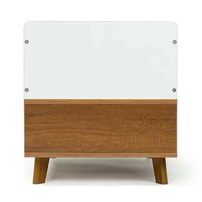 Morgan Mid-Century Bookshelf Caddy And Toy Storage With Shelf Wood/White - Humble Crew 3 Morgan Mid-Century Bookshelf Caddy And Toy Storage With Shelf Wood/White - Humble Crew - Image 3