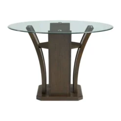 Simms Round Counter Height Dining Table Walnut - Picket House Furnishings