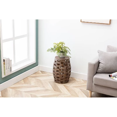 18" Hampton Side Table Weathered - Boraam 9 18" Hampton Side Table Weathered - Boraam - Image 9