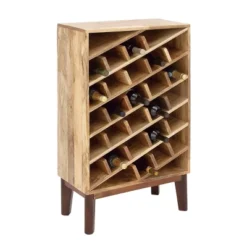 Modern Wood Wine Rack Brown - Olivia & May -Baxton Studio Shop GUEST 1bf08d94 4f90 46cd a9af aedf48151710