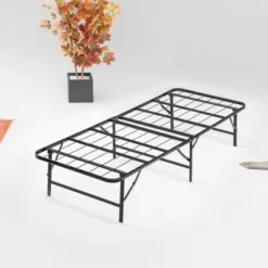 Continental Sleep 14 Inch Quickbase Metal Mattress Platform Bed Frame Foundation With Steel Slats (No Box Spring Needed), Twin, Black -Baxton Studio Shop GUEST 1c4a52c0 defa 4af1 9304 4aa5dcc56a36