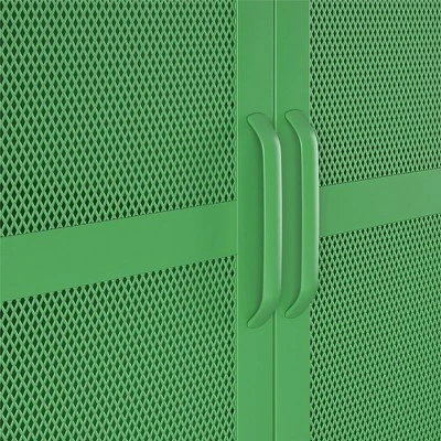 Channing Tall 2 Door Storage Cabinet Mesh Metal Locker - Novogratz 9 Channing Tall 2 Door Storage Cabinet Mesh Metal Locker - Novogratz - Image 9