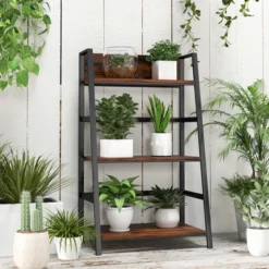 Costway 3-Tier Ladder Bookshelf Industrial Storage Rack Bookcase Plant Display Shelf 11 Costway 3-Tier Ladder Bookshelf Industrial Storage Rack Bookcase Plant Display Shelf -Baxton Studio Shop GUEST 1c6de470 75c8 4e9a 9c88 e3667ac7733a