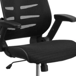 Emma And Oliver High Back Black Mesh Swivel Ergonomic Office Chair With Adjustable Flip-Up Arms -Baxton Studio Shop GUEST 1ccefb27 b9d9 4cef 838b 158a83ebd414
