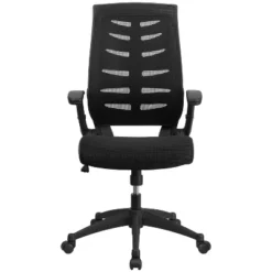 Emma And Oliver High Back Black Mesh Swivel Ergonomic Office Chair With Adjustable Flip-Up Arms -Baxton Studio Shop GUEST 1ce91668 7089 4a0e 8b55 f3f2c8b2ed5e