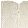 7 Ft. Tall Diamond Weave Room Divider - White (6 Panels)