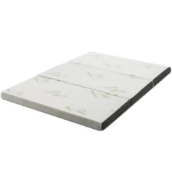 Costway Queen 3''Tri-fold Memory Foam Floor Mattress Topper Portable W/ Carrying Bag -Baxton Studio Shop GUEST 1d7aa0ab 8c6c 44a4 93d9 94b817f407a8