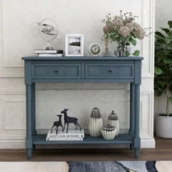 Console Table With Storage Drawers And Bottom Shelf-ModernLuxe 13 Console Table With Storage Drawers And Bottom Shelf-ModernLuxe -Baxton Studio Shop GUEST 1e2e69d6 19ec 4edb 8d6e 37b05d2a75b9