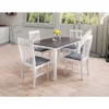 5pc Michigan Two Tone Wood Dining Set Gray/White - CorLiving
