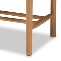 Saura Wood Hemp Accent Bench Oak Brown - Baxton Studio -Baxton Studio Shop GUEST 1ea1966c a46c 41b6 8f24 550580605a8a