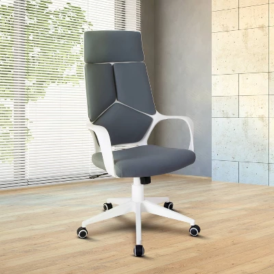 Modern Studio Office Chair Gray/White - Techni Mobili 1 Modern Studio Office Chair Gray/White - Techni Mobili