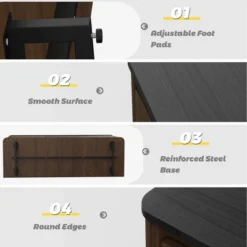 Costway 3-Door Kitchen Buffet Server Sideboard Storage Cupboard Cabinet W/Drawer 16 Costway 3-Door Kitchen Buffet Server Sideboard Storage Cupboard Cabinet W/Drawer -Baxton Studio Shop GUEST 1ed33dc0 ad95 4b6e b86b 78d3a959dbb6