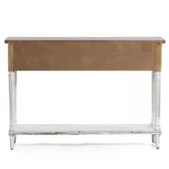 LuxenHome Distressed White Wood And Metal 3-Drawer 1-Shelf Console And Entry Table 23 LuxenHome Distressed White Wood And Metal 3-Drawer 1-Shelf Console And Entry Table -Baxton Studio Shop GUEST 1ff6c585 6b37 45cb a6af 64f0406c8c63