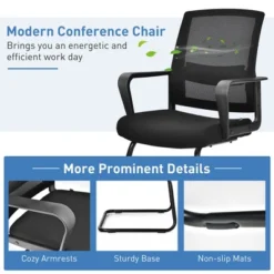 Costway Set Of 2 Conference Chairs Mesh Reception Office Guest Chairs W/ Lumbar Support 16 Costway Set Of 2 Conference Chairs Mesh Reception Office Guest Chairs W/ Lumbar Support -Baxton Studio Shop GUEST 205b9390 01db 4a19 9ff5 8822af5882a3 1