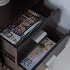 70.75" Julisse 3 Shelf Corner Bookcase - MiBasics -Baxton Studio Shop GUEST 207d46c9 3983 4be9 96ca e37523b71e15