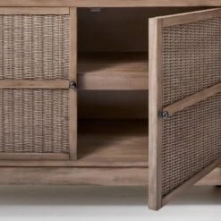 Brandeis Woven TV Stand For TVs Up To 60" Brown - Threshold™ Designed With Studio McGee -Baxton Studio Shop GUEST 207e0e77 d234 4ee8 8261 19fba8aebd36