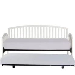 Twin Carolina Daybed With Suspension Deck And Rollout Trundle White - Hillsdale Furniture 11 Twin Carolina Daybed With Suspension Deck And Rollout Trundle White - Hillsdale Furniture -Baxton Studio Shop GUEST 20d104e2 8443 4303 b06a bd6c7a4efefd