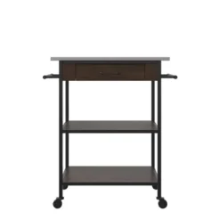 Reida Industrial Kitchen Cart Brown - Room & Joy -Baxton Studio Shop GUEST 20f0af45 7f79 4698 b421 e49300351f42