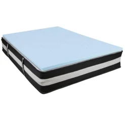 Emma And Oliver 12" Mattress & Gel Memory Foam Topper Bundle Set -Baxton Studio Shop GUEST 218af893 ebb7 41bc bba9 c4a6590fb06d