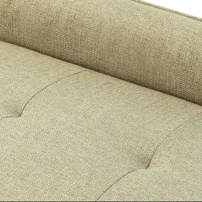 Emilio Modern 55.25" Wide Upholstered Low Back Bench With Sturdy Golden Metal Tapered Leg| ARTFUL LIVING DESIGN 7 Emilio Modern 55.25" Wide Upholstered Low Back Bench With Sturdy Golden Metal Tapered Leg| ARTFUL LIVING DESIGN - Image 7