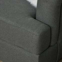 HOMCOM 3-Seater Sofa Couch, 71" Modern Linen Fabric Sofa With Rubber Wood Legs And Slatted Frame For Living Room, Bedroom And Apartment, Dark Gray -Baxton Studio Shop GUEST 22868835 ae32 44e4 97bb 45b2324c7a3f