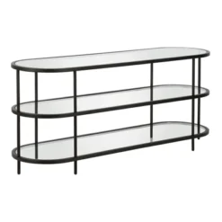 Black Bronze Oval TV Stand - Henn&Hart