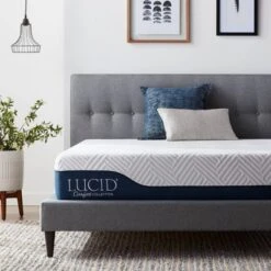 Lucid Comfort Collection Gel & Aloe Vera 10" Hybrid Memory Foam Mattress -Baxton Studio Shop GUEST 23382f0e 3823 4618 9a4a b7f429f233ce
