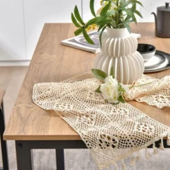 Costway Modern 3 PCS Dining Table Bench Set W/ Metal Frame & Wooden Tabletop 15 Costway Modern 3 PCS Dining Table Bench Set W/ Metal Frame & Wooden Tabletop -Baxton Studio Shop GUEST 23673c12 180d 4193 b99b a2a849889d60