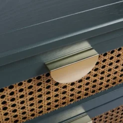 Archie 28.35"H X 15.75"D X 22.05"W Ash Wood Veneer 2 Drawer With Naturel Rattan And Pine Legs Nightstand With Storage - The Pop Maison -Baxton Studio Shop GUEST 23ed448b 0862 40a5 b584 4ae50678bc63