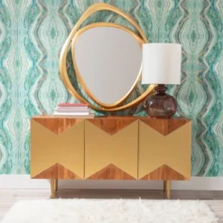 Verdeen Console Brown/Gold - Powell Company