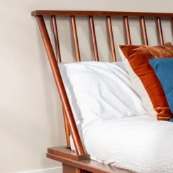 Boho Solid Wood Spindle Platform Bed - Saracina Home -Baxton Studio Shop GUEST 25c48dee c55c 4d11 acb3 98c5359f0380