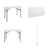 4' Straight Folding Multi-Purpose Utility Table White - Room & Joy