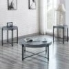 Morgan Round End Table Gray - Steve Silver Co.